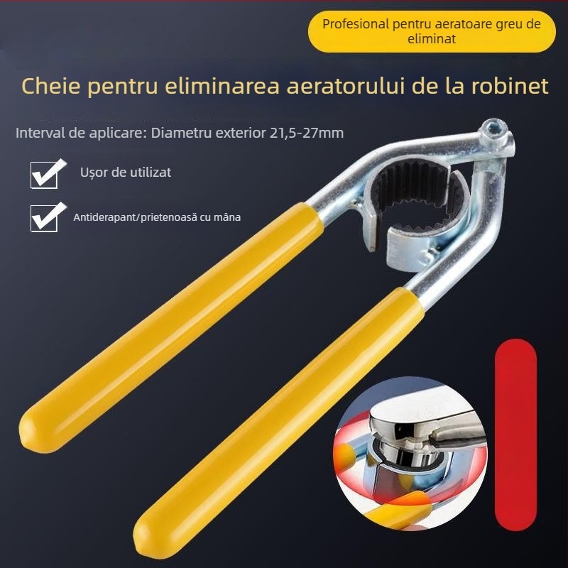 Unealtă de demontare a aeratorului robinetului cu clește – oțel/plastic, design modern minimalist, brand Jiang self-flow