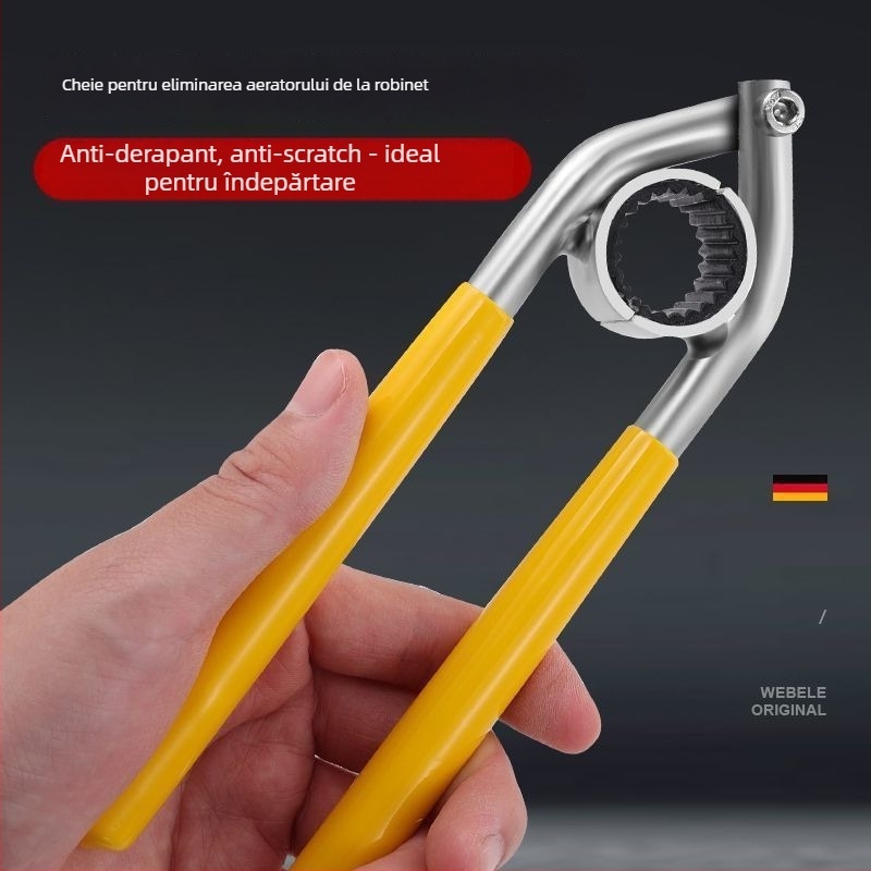 Unealtă de demontare a aeratorului robinetului cu clește – oțel/plastic, design modern minimalist, brand Jiang self-flow