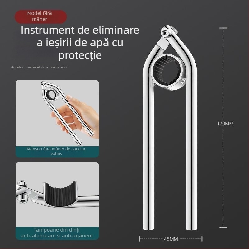 Unealtă de demontare a aeratorului robinetului cu clește – oțel/plastic, design modern minimalist, brand Jiang self-flow