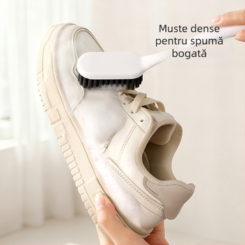 FaSoLa Perie pentru pantofi cu mâner lung, peri moi care nu deteriorează pantofii; perie de curățare anti-murdărire; materiale: HIPS, PP, PVC