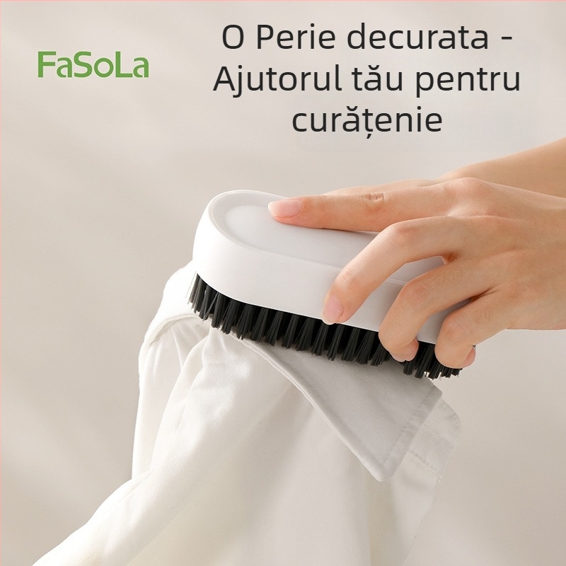 FaSoLa Perie pentru pantofi cu mâner lung, peri moi care nu deteriorează pantofii; perie de curățare anti-murdărire; materiale: HIPS, PP, PVC