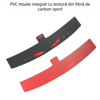 Tesla Model 3/Y placă de proiecție a luminii de frână pentru poziție înaltă – autocolant decorativ pentru lumina din spate, fibră de carbon imitatie, model geometric, montaj cu ventuză, personalizabil