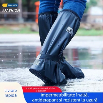Protecție pentru încălțăminte de ploaie, impermeabilă, anti-derapare, din PVC, cu rezistență sporită, înălțime mare