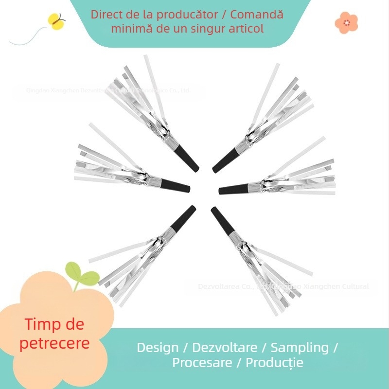 Accesoriu decorativ cu ciucuri în formă de trompetă – plastic, personalizare disponibilă, imprimare logo