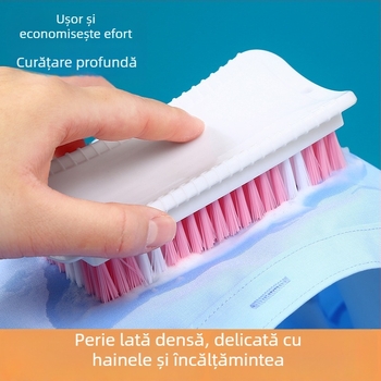 Perie pentru haine și pantofi cu mâner lung, peri tari, durabilă, nu lasă păr, nu deteriorează hainele