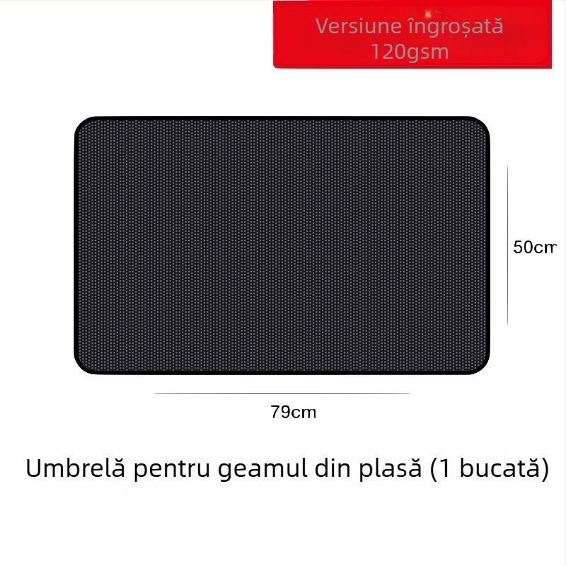 Cortină de protecție solară auto cu plasă laterală dublă, atașare magnetică, izolație termică și protecție împotriva luminii pentru ferestrele mașinii