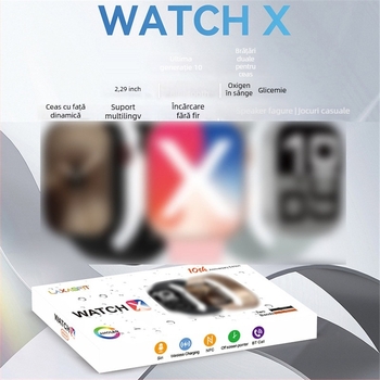 Himacare Smartwatch cu apeluri Bluetooth, monitorizarea ritmului cardiac, monitorizarea somnului, numărător de pași, încărcare wireless