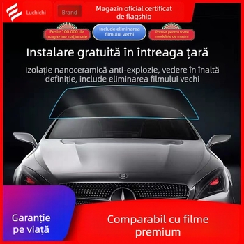 Film auto cu nano-ceramică, acoperire pentru întregul vehicul, transparență 70–80%, protecție UV peste 90%