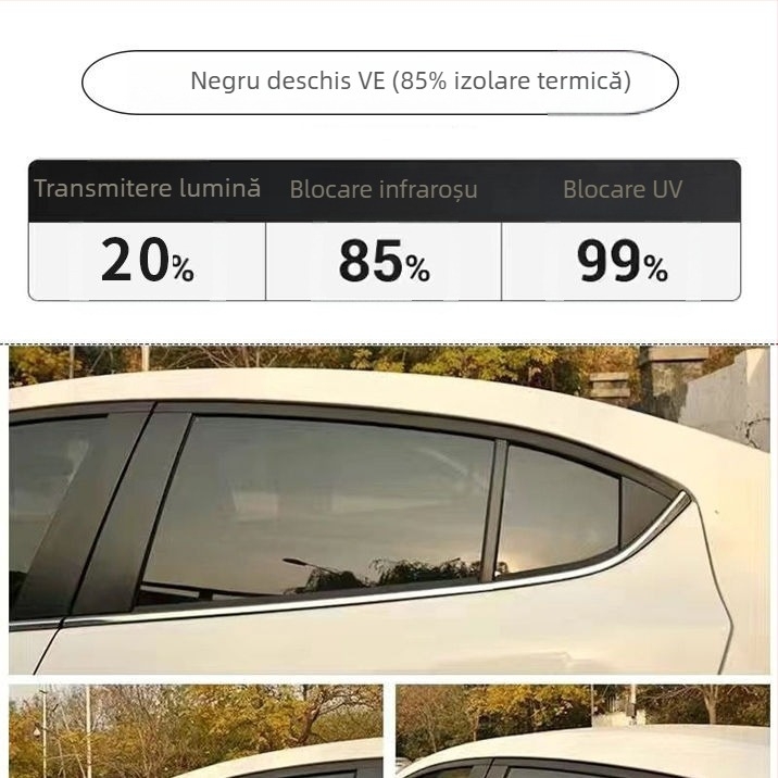 Film auto cu nano-ceramică, acoperire pentru întregul vehicul, transparență 70–80%, protecție UV peste 90%