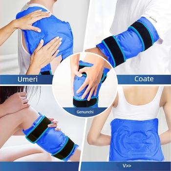 Pad de gel pentru genunchi pentru terapie caldă și rece – mărime universală, umplut cu gel, din nailon, 700 g
