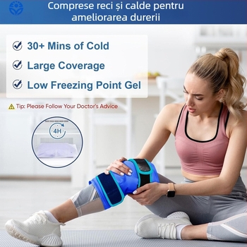 Pad de gel pentru genunchi pentru terapie caldă și rece – mărime universală, umplut cu gel, din nailon, 700 g