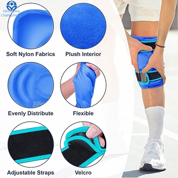 Pad de gel pentru genunchi pentru terapie caldă și rece – mărime universală, umplut cu gel, din nailon, 700 g