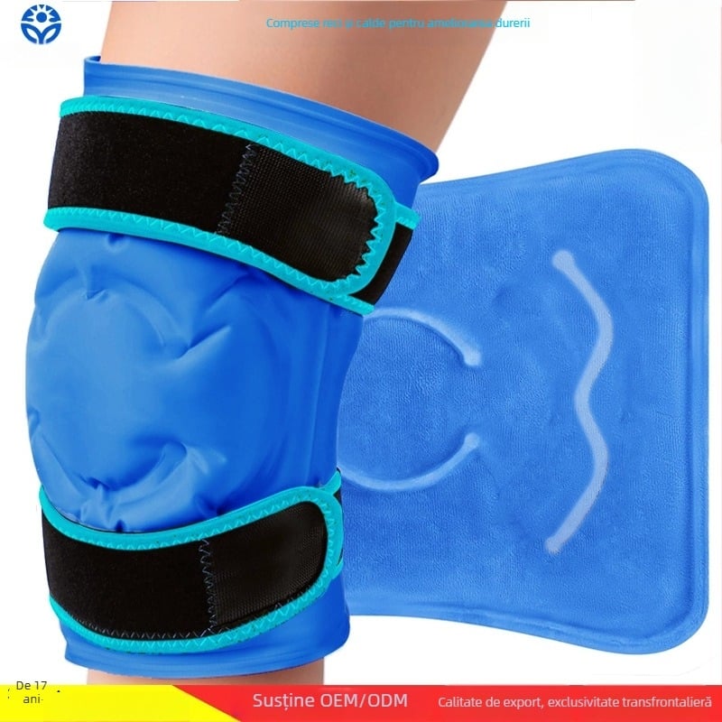 Pad de gel pentru genunchi pentru terapie caldă și rece – mărime universală, umplut cu gel, din nailon, 700 g
