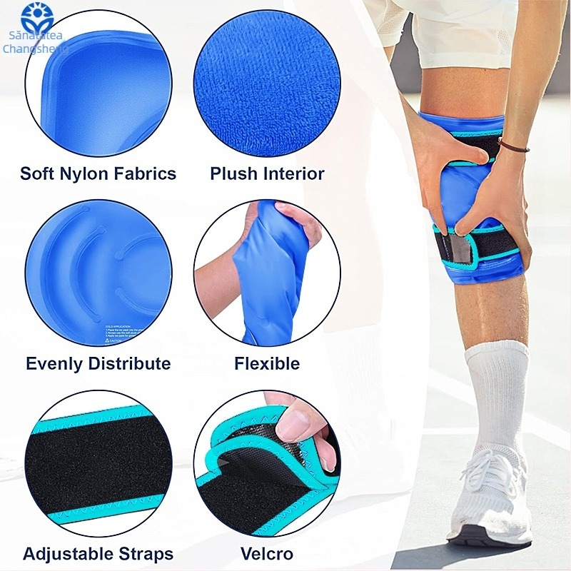 Pad de gel pentru genunchi pentru terapie caldă și rece – mărime universală, umplut cu gel, din nailon, 700 g