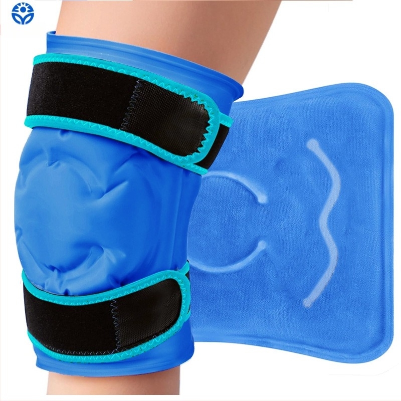 Pad de gel pentru genunchi pentru terapie caldă și rece – mărime universală, umplut cu gel, din nailon, 700 g