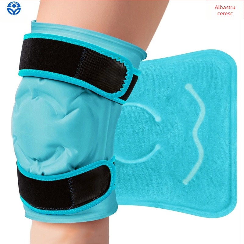 Pad de gel pentru genunchi pentru terapie caldă și rece – mărime universală, umplut cu gel, din nailon, 700 g