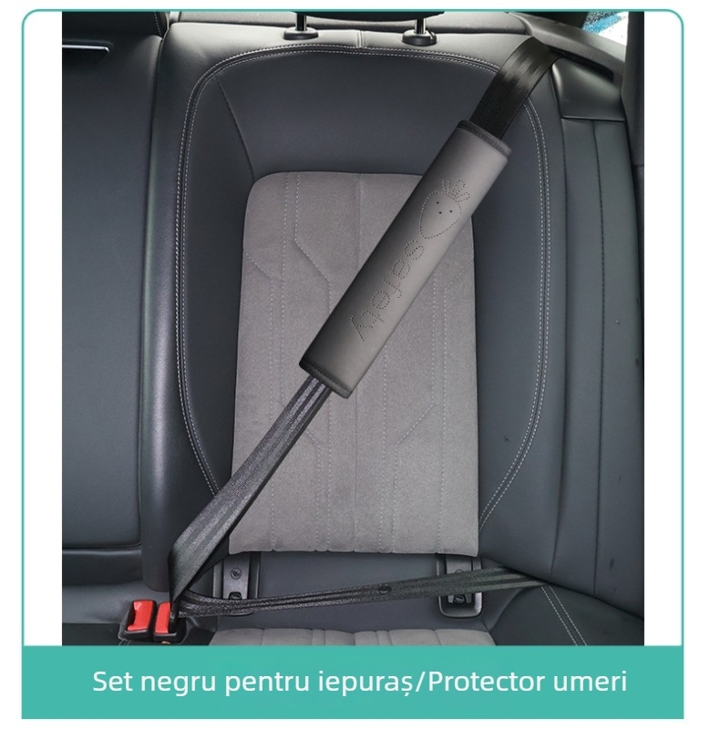 Suport reglabil pentru centura auto a copiilor, cu protecție a gâtului și limitator umeri-burtă - PVC material