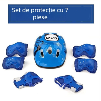Set de protecție pentru copii pentru role: cască, protecții pentru palme și genunchi, brand OUSHEN; material corp: burete; categorie: protecție sportivă combinată