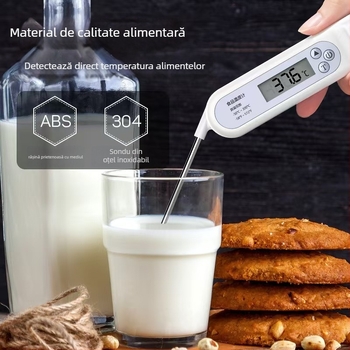 TP600 Termometru digital cu sondă pentru alimente – măsoară temperatura apei, a laptelui și a uleiului – BBQ termometru de tip stilou