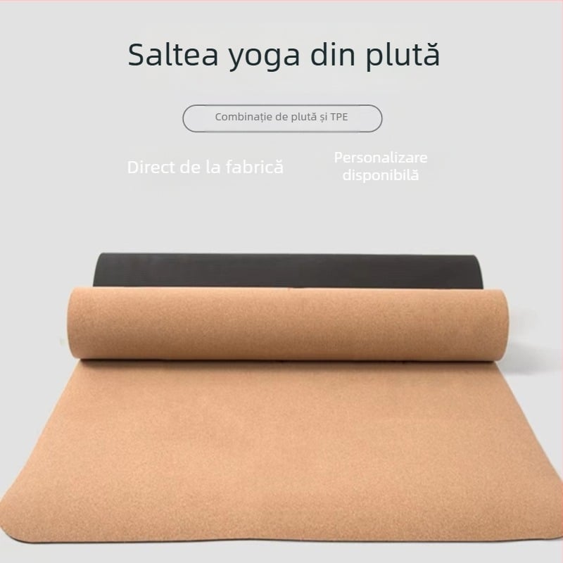 Saltea de yoga NS, din TPE, grosime 3–8 mm, greutate 1 kg, culoare solidă