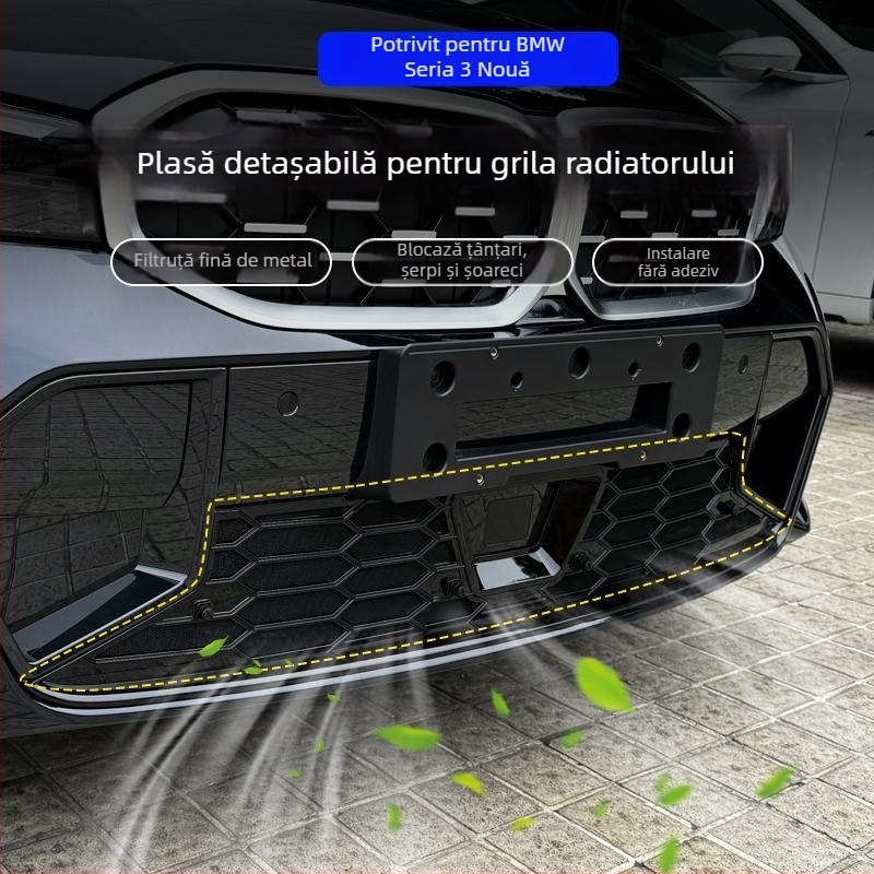 Dishan protecție pentru grila inferioară cu plasă ABS + King Kong pentru BMW Seria 3 (2023–2025) — protecție împotriva prafului și insectelor, îmbunătățire a aspectului