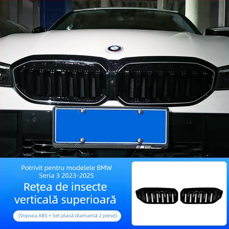 Dishan protecție pentru grila inferioară cu plasă ABS + King Kong pentru BMW Seria 3 (2023–2025) — protecție împotriva prafului și insectelor, îmbunătățire a aspectului