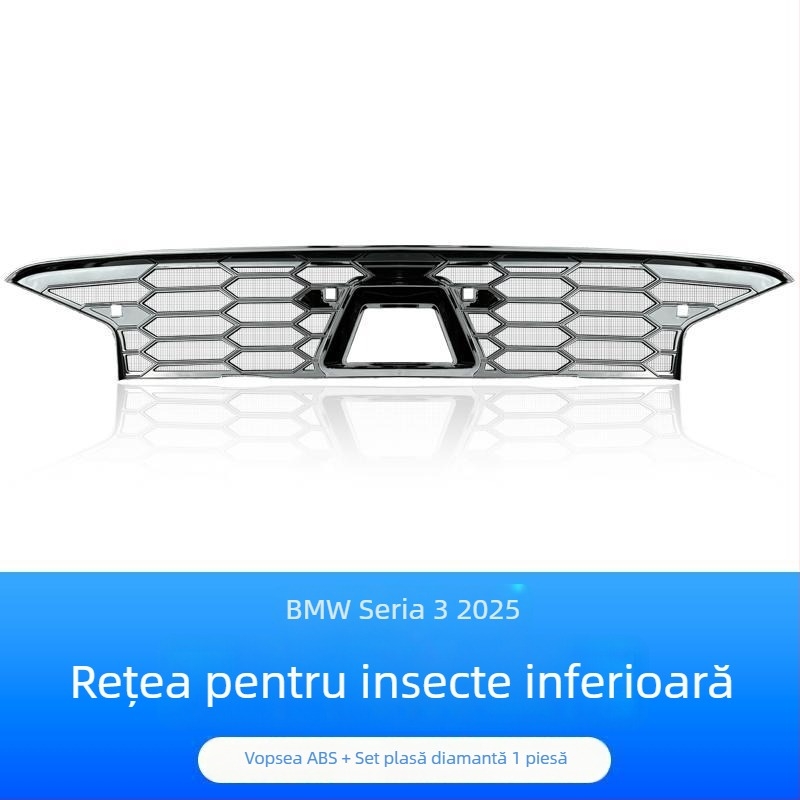 Dishan protecție pentru grila inferioară cu plasă ABS + King Kong pentru BMW Seria 3 (2023–2025) — protecție împotriva prafului și insectelor, îmbunătățire a aspectului