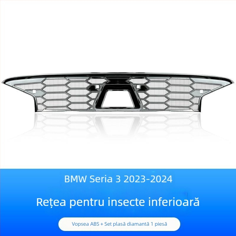 Dishan protecție pentru grila inferioară cu plasă ABS + King Kong pentru BMW Seria 3 (2023–2025) — protecție împotriva prafului și insectelor, îmbunătățire a aspectului