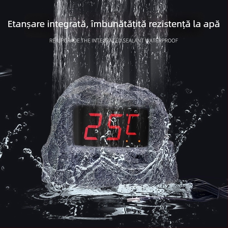 Termometru de baie cu design asemănător pietrei, afișaj digital rezistent la apă — Brand An shengyi