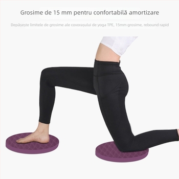 Saltea de yoga rotundă, pernă groasă pentru genunchi și coate, material TPE, grosime 6/8/10/15/20/30 mm