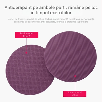 Saltea de yoga rotundă, pernă groasă pentru genunchi și coate, material TPE, grosime 6/8/10/15/20/30 mm