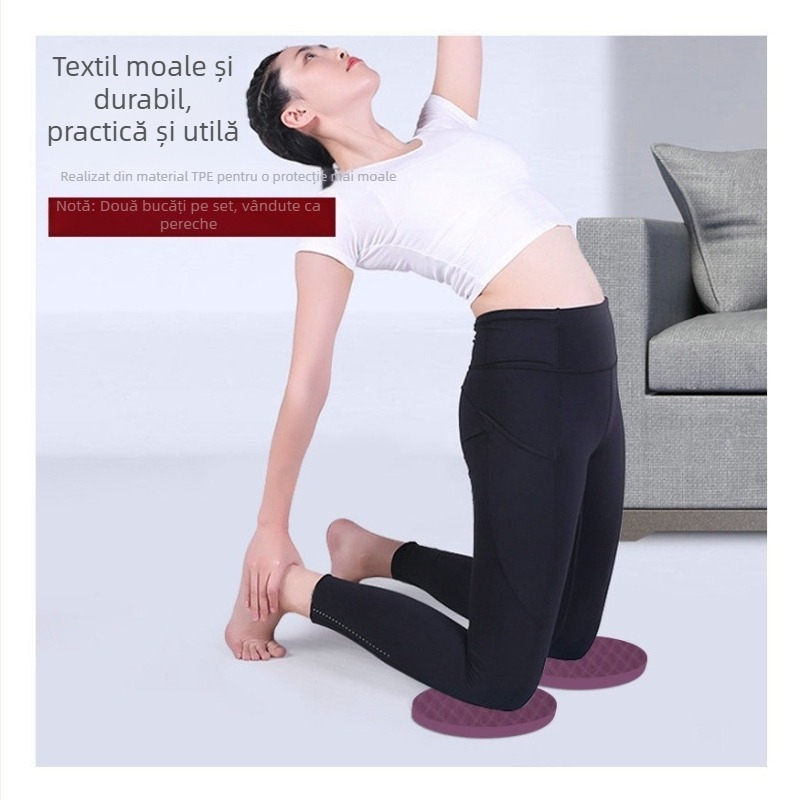 Saltea de yoga rotundă, pernă groasă pentru genunchi și coate, material TPE, grosime 6/8/10/15/20/30 mm
