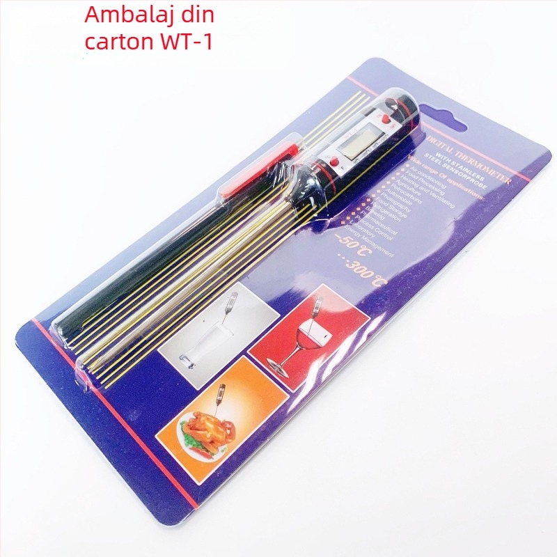 Youkong termometru digital pentru alimente, tip stilou, cu sondă, pentru BBQ - măsoară temperatura camerei, a apei, a uleiului și a aerului