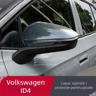 Protecție metalică a oglinzii retrovizoare pentru Volkswagen ID4X/ID4CROZZ, cadru dedicat oglinzii, autocolant decorativ metalic de ploaie