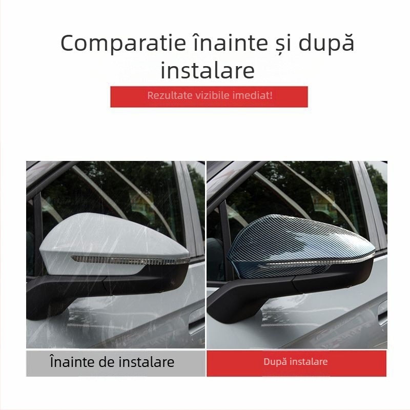 Protecție metalică a oglinzii retrovizoare pentru Volkswagen ID4X/ID4CROZZ, cadru dedicat oglinzii, autocolant decorativ metalic de ploaie