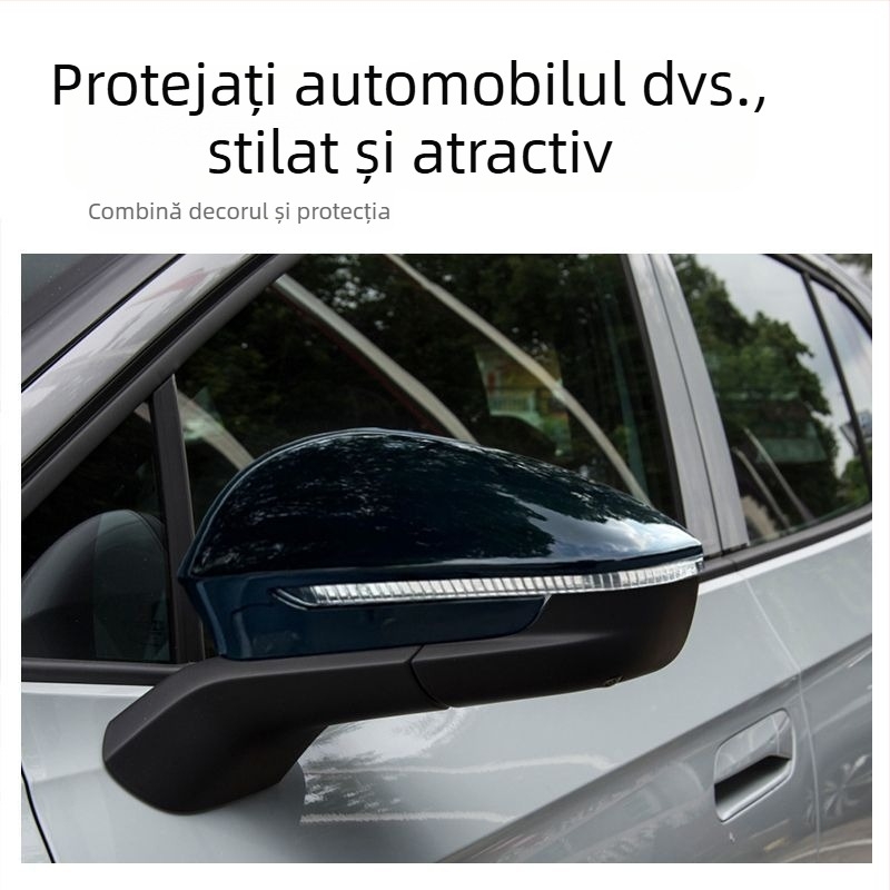 Protecție metalică a oglinzii retrovizoare pentru Volkswagen ID4X/ID4CROZZ, cadru dedicat oglinzii, autocolant decorativ metalic de ploaie