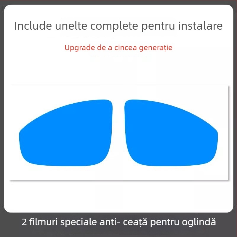 Film pentru oglinda retrovizoare auto - material PET, adeziv puternic, impermeabil la apă, model 7