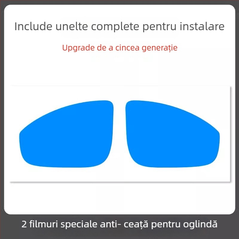 Film pentru oglinda retrovizoare auto - material PET, adeziv puternic, impermeabil la apă, model 7