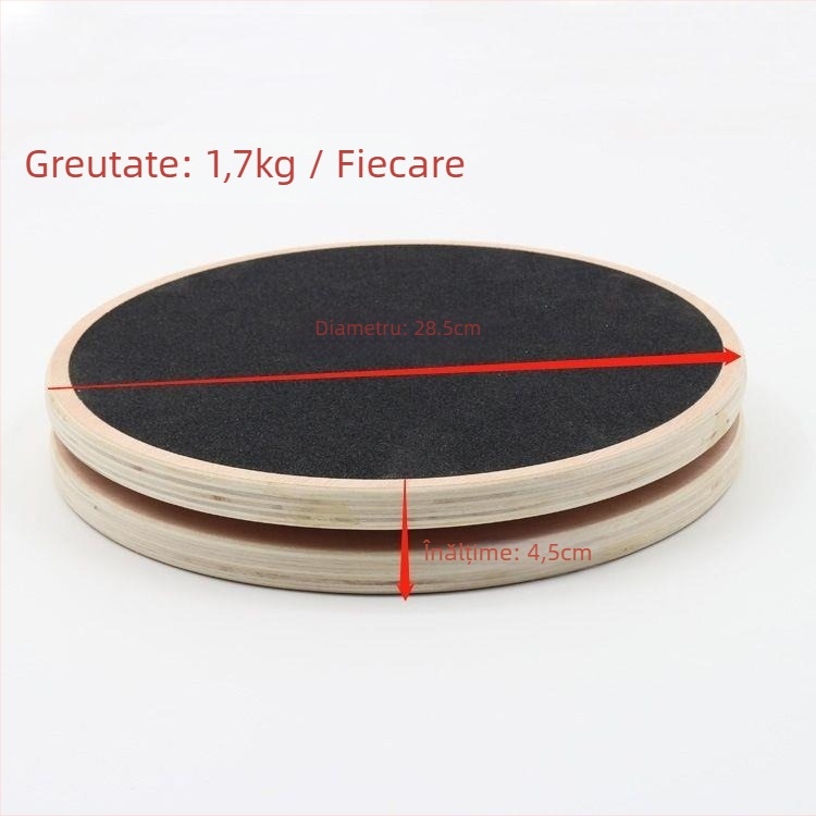 Placă de Pilates din lemn pentru talie – silențioasă, anti-alunecare, structură stabilă. Brand: Zhang Zhe Factory; Material: lemn