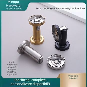 Stopper de ușă din oțel inoxidabil, finisaj șlefuit, montaj pe perete, modelul 806, acționare manuală.