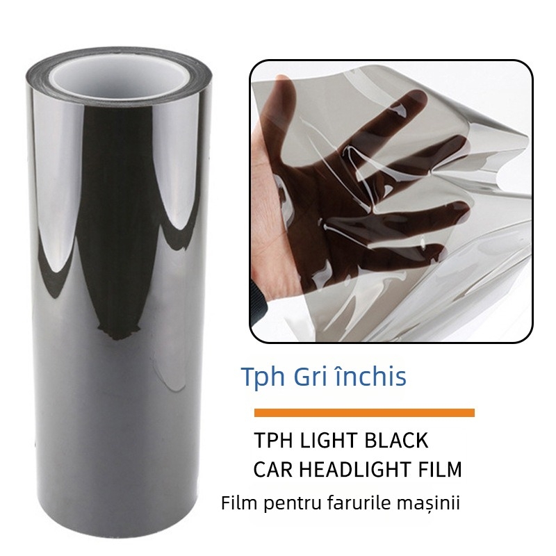 Folie de protecție a farurilor auto – material TPH, transparent, instalare cu bandă adezivă, personalizabilă