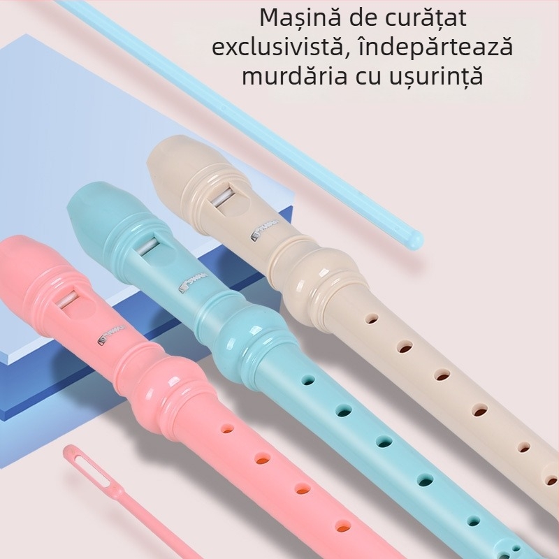 Swan recorder cu stil german, 8 orificii și 6 orificii, pentru copii și începători, gamă în registru înalt, cu geantă