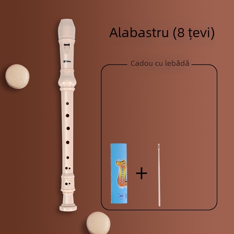 Swan recorder cu stil german, 8 orificii și 6 orificii, pentru copii și începători, gamă în registru înalt, cu geantă