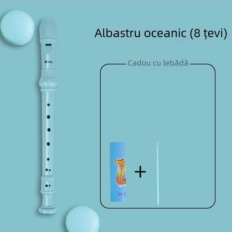 Swan recorder cu stil german, 8 orificii și 6 orificii, pentru copii și începători, gamă în registru înalt, cu geantă
