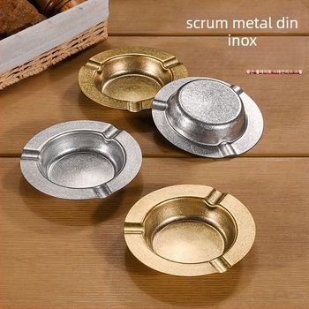 Scrumiere din oțel inoxidabil, stil retro, design special, potrivit pentru exterior, imprimare a logo-ului disponibilă.