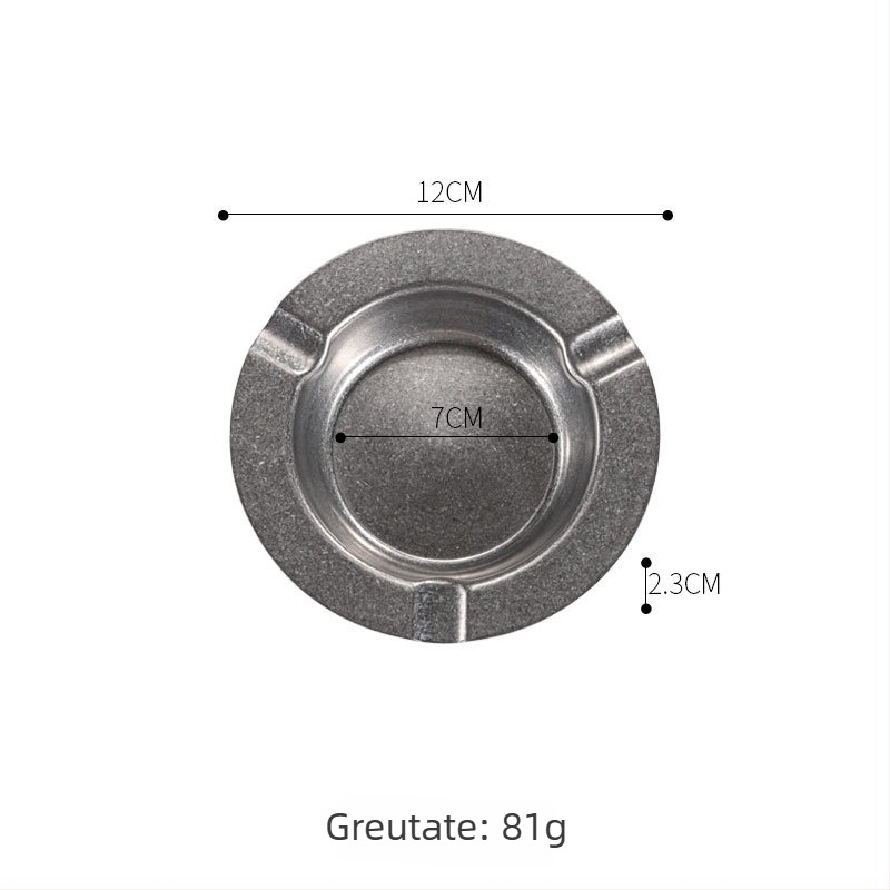 Scrumiere din oțel inoxidabil, stil retro, design special, potrivit pentru exterior, imprimare a logo-ului disponibilă.