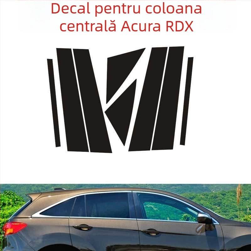 Sticker pentru hub-ul roții - Oțel inoxidabil, Model desen animat, Personalizabil, Montaj cu ventuză, Acura RDX