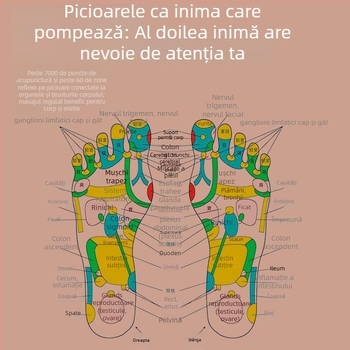 Papuci de masaj pentru picioare cu masaj prin puncte de acupunctură, alimentare USB/AC, control cablat manual, funcționare mecanică