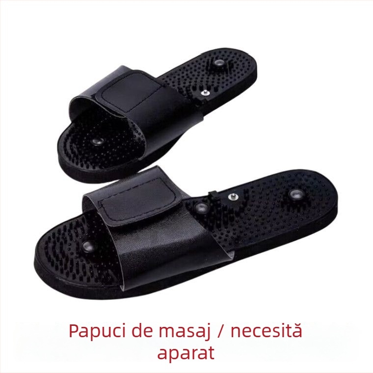 Papuci de masaj pentru picioare cu masaj prin puncte de acupunctură, alimentare USB/AC, control cablat manual, funcționare mecanică