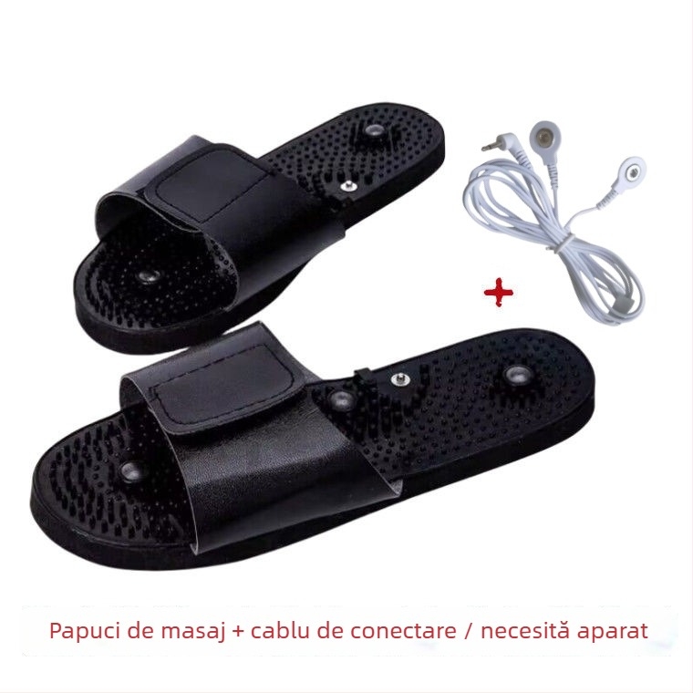 Papuci de masaj pentru picioare cu masaj prin puncte de acupunctură, alimentare USB/AC, control cablat manual, funcționare mecanică